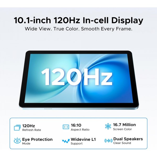 DOOGEE tablet Tab G5, 10.1", 3/128GB, 4G, Android 16, 7500mAh, μπλε