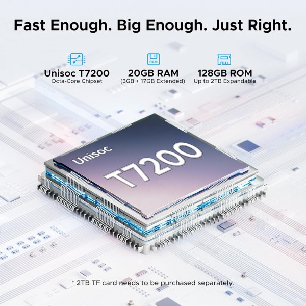 DOOGEE tablet Tab G5, 10.1", 3/128GB, 4G, Android 16, 7500mAh, μπλε