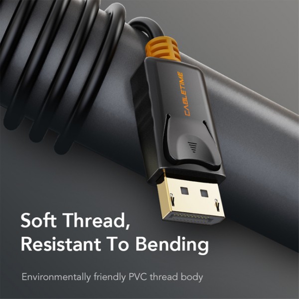 CABLETIME καλώδιο DisplayPort CT-AV585-01G, 4K/60Hz, 1m, μαύρο - Καλώδια - Αντάπτορες