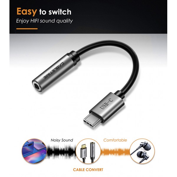 CABLETIME αντάπτορας USB-C σε 3.5mm CT-CMAUDIO, γκρι - Σύγκριση Προϊόντων