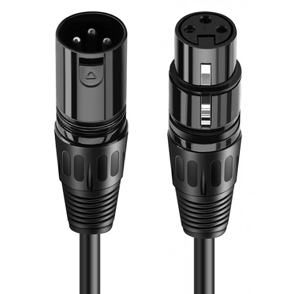 CABLETIME καλώδιο μικροφώνου XLR AV350-11B24, 3-pin, 24AWG, 10m, μαύρο - 