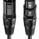 CABLETIME καλώδιο μικροφώνου XLR AV350-11B24, 3-pin, 24AWG, 10m, μαύρο