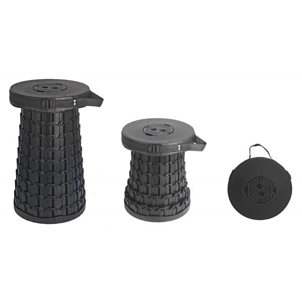 HOME USE πτυσσόμενο καρεκλάκι HUH-0269, αντοχή έως 200kg, 30x50cm, μαύρο - HOME USE