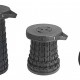 HOME USE πτυσσόμενο καρεκλάκι HUH-0269, αντοχή έως 200kg, 30x50cm, μαύρο