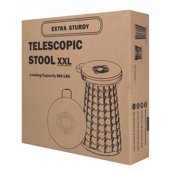 HOME USE πτυσσόμενο καρεκλάκι HUH-0269, αντοχή έως 200kg, 30x50cm, μαύρο