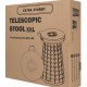 HOME USE πτυσσόμενο καρεκλάκι HUH-0269, αντοχή έως 200kg, 30x50cm, μαύρο