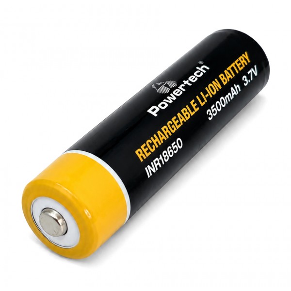 POWERTECH επαναφορτιζόμενη μπαταρία Li-ion INR18650 PT-1615, 3500mAh, 3.7V, button top, 1τμχ - 