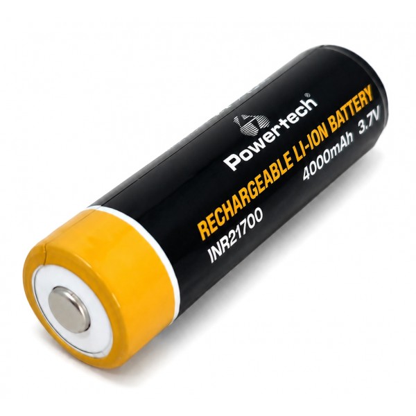 POWERTECH επαναφορτιζόμενη μπαταρία Li-ion INR21700 PT-1616, 4000mAh, 3.7V, button top, 1τμχ - 