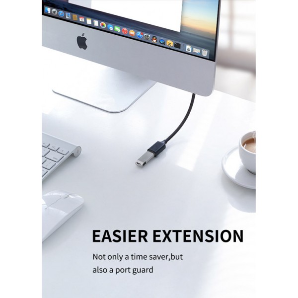 CABLETIME καλώδιο προέκτασης USB CT-C160-U3-AMAFN, 5Gbps, 1m, μαύρο