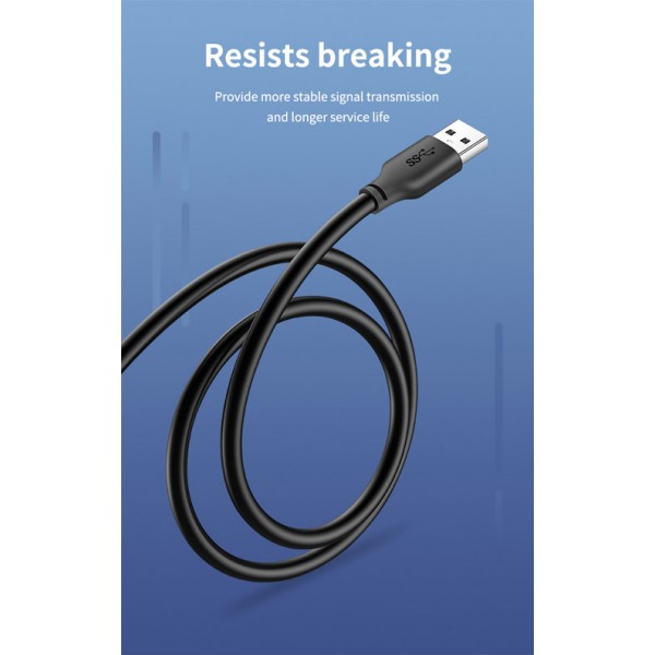 CABLETIME καλώδιο προέκτασης USB CT-C160-U3-AMAFN, 5Gbps, 2m, μαύρο