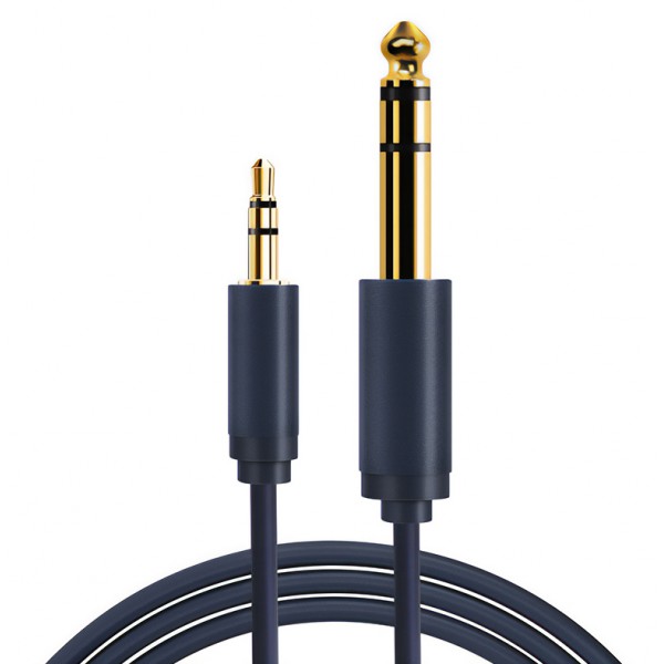 CABLETIME καλώδιο ήχου 3.5mm σε 6.3mm CT-AV321-H11G, 1.8m, μαύρο - 