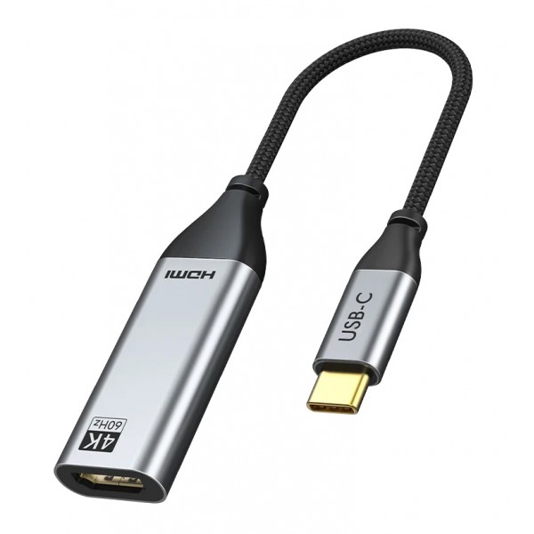CABLETIME αντάπτορας USB-C σε HDMI CT-C160-PU31-CMHDFN1, 4K/60Hz, 0.15m, μαύρος - 