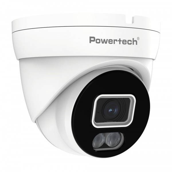 POWERTECH υβριδική κάμερα CCTV PT-1584 με μικρόφωνο & Full Color λειτουργία, 5MP, 2.8mm, IP67 - CCTV Κάμερες