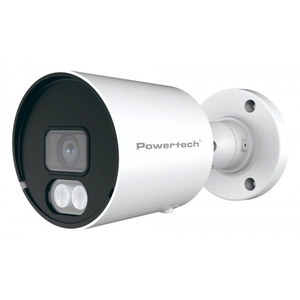 POWERTECH υβριδική κάμερα CCTV PT-1585 με μικρόφωνο & Full Color λειτουργία, 8MP, 2.8mm, IP67 - CCTV Κάμερες