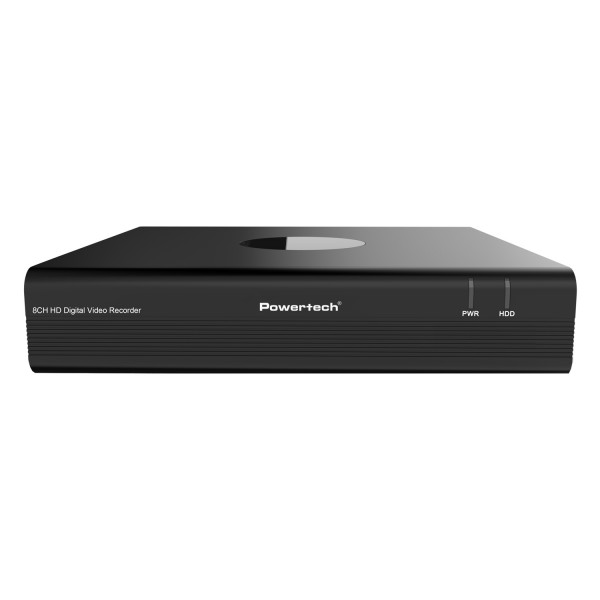 POWERTECH XVR υβριδικό καταγραφικό PT-1596, 5MP, H.264/H.265, 8 κανάλια - 