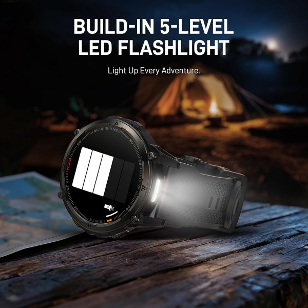KOSPET smartwatch ORB 2, heart rate, 1.43" AMOLED, GPS, 5 ATM & IP69, με φακό, μαύρο - Σύγκριση Προϊόντων