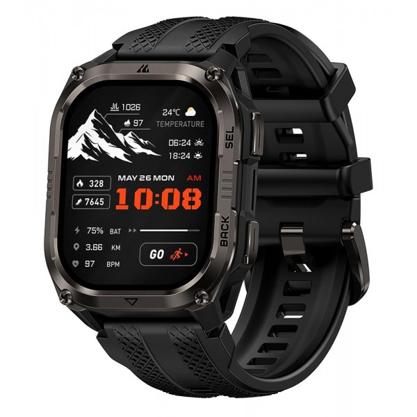 KOSPET smartwatch PULSE 2, heart rate, 1.96" AMOLED, GPS, 5 ATM & IP69, με φακό, μαύρο - Σύγκριση Προϊόντων