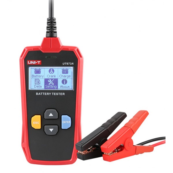 UNI-T tester μπαταρίας αυτοκινήτου UT673A, 12/24V, 3-250Ah - UNI-T