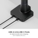 BRATECK gaming βάση γραφείου για 2x οθόνες LDT95-C024UCP, 24-57", έως 27kg, heavy duty