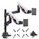 BRATECK gaming βάση γραφείου για 2x οθόνες LDT95-C024UCP, 24-57", έως 27kg, heavy duty