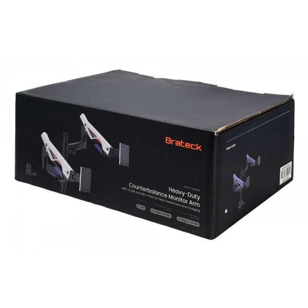 BRATECK gaming βάση γραφείου για 2x οθόνες LDT95-C024UCP, 24-57", έως 27kg, heavy duty