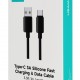 USAMS καλώδιο USB-C σε USB SJ786, σιλικόνης, 3A, 480Mbps, 1m, μαύρο