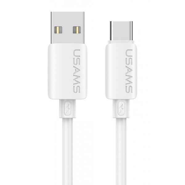 USAMS καλώδιο USB-C σε USB SJ786, σιλικόνης, 3A, 480Mbps, 1m, λευκό - USAMS