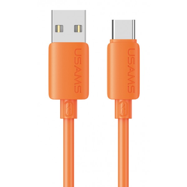USAMS καλώδιο USB-C σε USB SJ786, σιλικόνης, 3A, 480Mbps, 1m, πορτοκαλί - USAMS