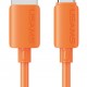 USAMS καλώδιο USB-C σε USB SJ786, σιλικόνης, 3A, 480Mbps, 1m, πορτοκαλί