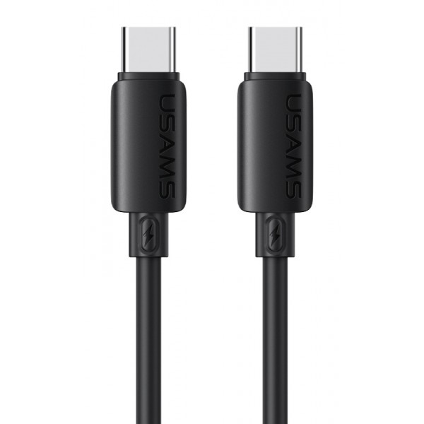USAMS καλώδιο USB-C SJ787, σιλικόνης, 60W, 480Mbps, 1m, μαύρο - USAMS