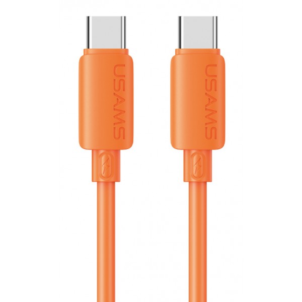 USAMS καλώδιο USB-C SJ787, σιλικόνης, 60W, 480Mbps, 1m, πορτοκαλί - USAMS