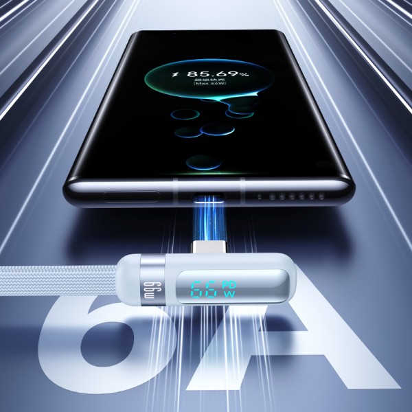 USAMS καλώδιο USB-C σε USB US-SJ651, 66W, 480Mbps, flat, 1.2m, λευκό - 