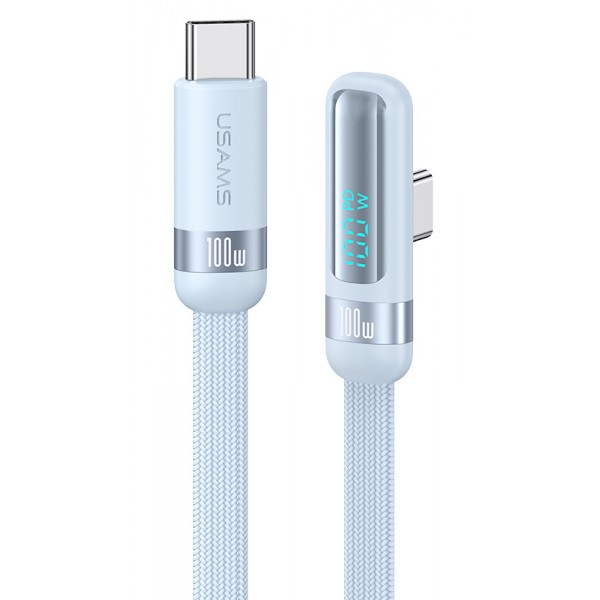 USAMS καλώδιο USB-C US-SJ653, 100W, 480Mbps, flat, 1.2m, μπλε - 
