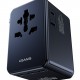 USAMS φορτιστής/αντάπτορας πρίζας CC334, USB & 3x USB-C, universal, 100W, GaN, μαύρος