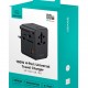 USAMS φορτιστής/αντάπτορας πρίζας CC334, USB & 3x USB-C, universal, 100W, GaN, μαύρος