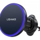 USAMS ασύρματος φορτιστής & βάση smartphone αυτοκινήτου CD277, αεραγωγών, 15W, μαύρος