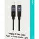USAMS καλώδιο Lightning σε USB-C SJ776, 30W, 480Mbps, 1.2m, μαύρο