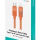 USAMS καλώδιο Lightning σε USB-C SJ776, 30W, 480Mbps, 1.2m, πορτοκαλί