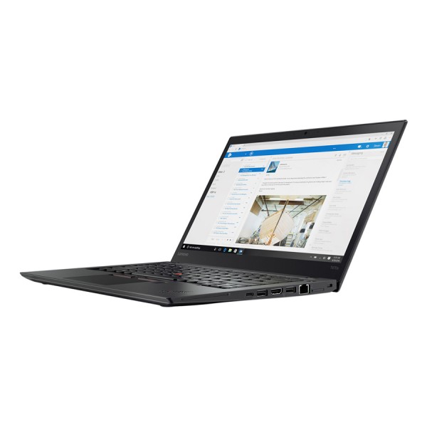 LENOVO Laptop ThinkPad T470s, Refurbished Grade B, i5-6300U, 8/180GB M.2, 14", Cam, HD Graphics 520, FreeDOS - Refurbished Laptops