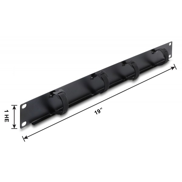 DELOCK cable management panel 91067 για rack 19", 1U, βάθος 44.2mm, μεταλλικό, μαύρο