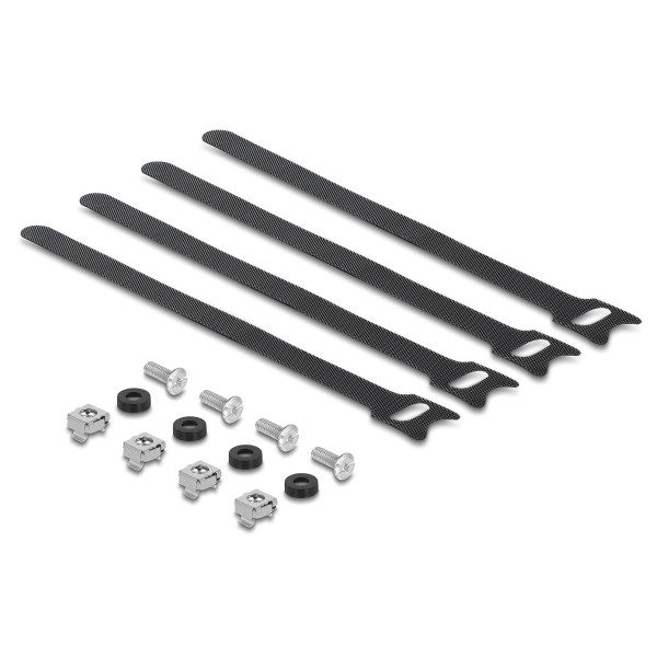 DELOCK cable management panel 91067 για rack 19", 1U, βάθος 44.2mm, μεταλλικό, μαύρο