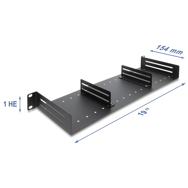 DELOCK ράφι για rack 19" 91069, 1U, βάθος 154mm, μαύρο