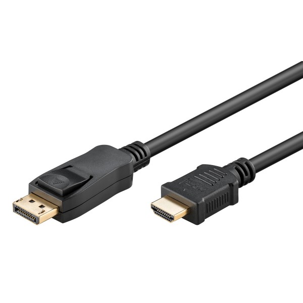 GOOBAY καλώδιο DisplayPort σε HDMI 80521, 4K/60Hz, 18 Gbps, 1m, μαύρο - Καλώδια - Αντάπτορες