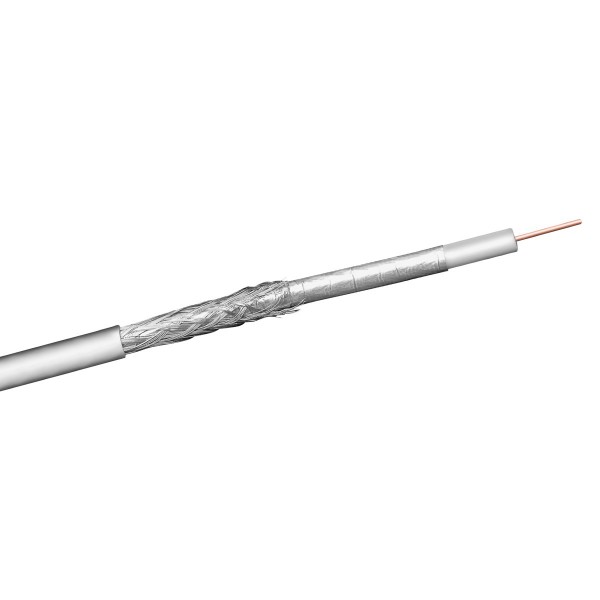 GOOBAY καλώδιο κεραίας 27528, 100dB, 75Ω, CCS, 100m, λευκό - Καλώδια - Αντάπτορες