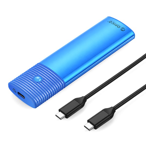 ORICO θήκη για M.2 NVMe & SATA SSD PWDM2-G2, 10Gbps, tool free, μπλε - Περιφερειακά
