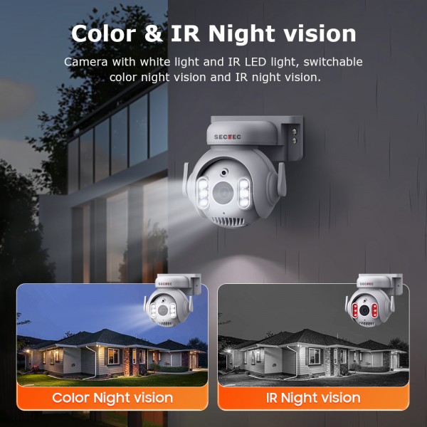 SECTEC smart κάμερα ST-515C-5MTY, 5MP, WiFi, SD, PTZ, IP65