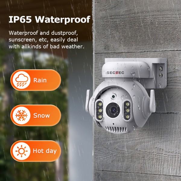 SECTEC smart κάμερα ST-515C-5MTY, 5MP, WiFi, SD, PTZ, IP65