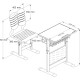 POWERTECH σετ παιδικό γραφείο & καρέκλα PT-1665, ρυθμιζόμενο ύψος, 700x400x810mm, λευκό