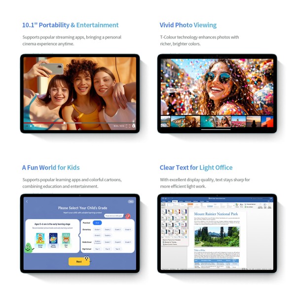 TECLAST tablet P35, 10.1", 3/32GB, Android 16, 6000mAh, μπλε