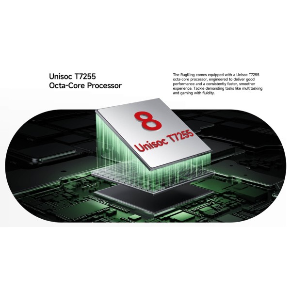 ULEFONE smartphone RugKing με ηχείο 3.5W, 5.99", 8/128GB, 9600mAh, IP68/IP69K/MIL-STD-810H, μαύρο